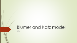 Blumer and Katz model - Media Studies @ KESH Academy