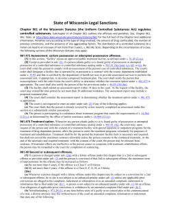 State of Wisconsin Legal Sanctions