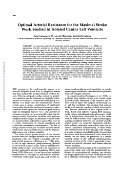 Optimal Arterial Resistance for the Maximal Stroke Work Studied in