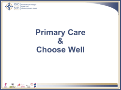 Choose Well Induction April15