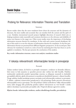 Information Theories and Translation