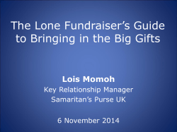 Good fundraising depends on