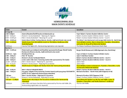 HOMECOMING 2016 MAIN EVENTS SCHEDULE