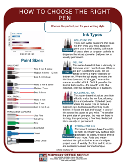 HOW TO CHOOSE THE RIGHT PEN