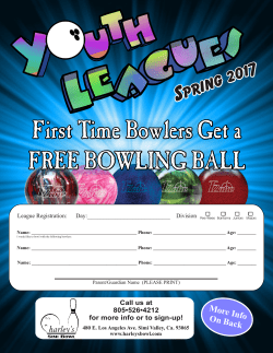 First Time Bowlers Get a FREE BOWLING BALL First