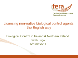 Licensing non-native biological control agents: the English way