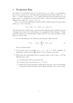1 Projection Bias