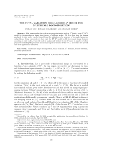The total variation regularized L1 model for multiscale decomposition