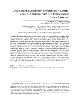 Group and Individual Risk Preferences: A Lottery