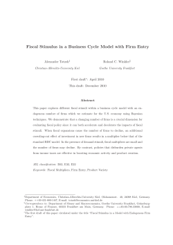 Fiscal Stimulus in a Business Cycle Model with Firm Entry