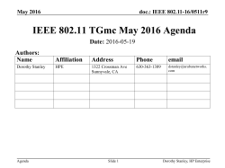 TGm Agenda - IEEE Mentor