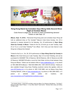 Hong Kong Stand Up Comedian Dayo Wong Adds Second Show