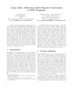 Array Index Allocation under Register Constraints in DSP Programs