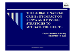 the global financial crisis : its impact on kenya and possible