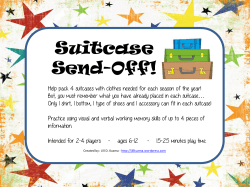 Suitcase Send Off Working Memory Game - Jill Kuzma