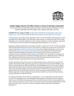 Golden Nugget Atlantic City Offers Players a Chance to Win Big in