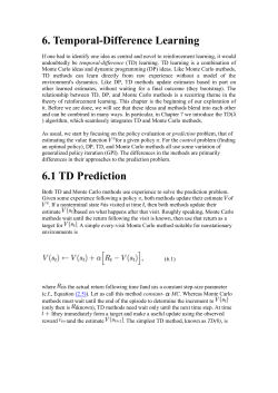 6.2 Advantages of TD Prediction Methods