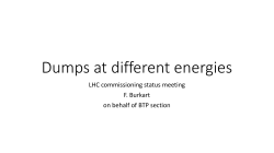 Dumps at different energies