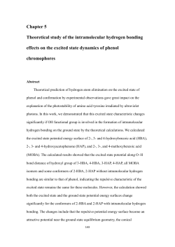 Chapter 5 Theoretical study of the intramolecular hydrogen bonding
