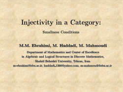 Injectivity in a category: smallness conditions