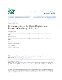 Characterization of the Elastic Displacement Demand: Case Study