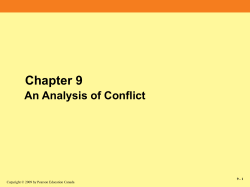 Chapter 9 An Analysis of Conflict