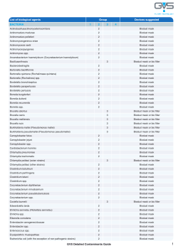 List of biological agents Group Devices suggested BACTERIA 1 2 3
