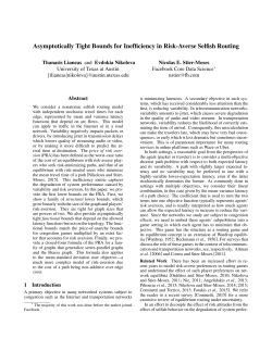 Asymptotically Tight Bounds for Inefficiency in Risk