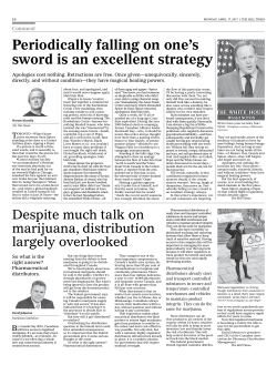 Periodically falling on one`s sword is an excellent strategy
