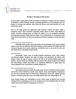 Hockey - Hands-On Healthcare Clinic