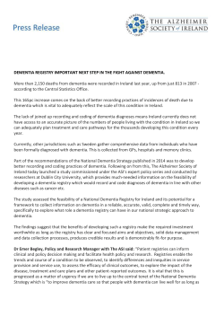 Dementia Registry Important Next Step in the Fight Against Dementia