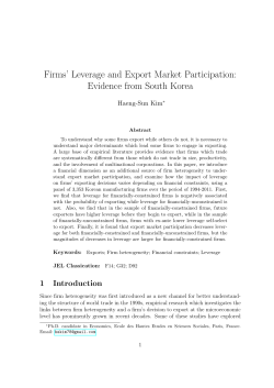 Firms` Leverage and Export Market Participation: Evidence from