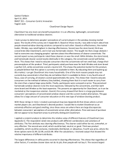 CleanSmart Design Report