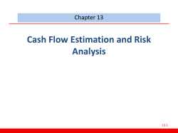Cash Flow Estimation and Risk Analysis