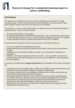 Theory of change for a residential housing project to reduce
