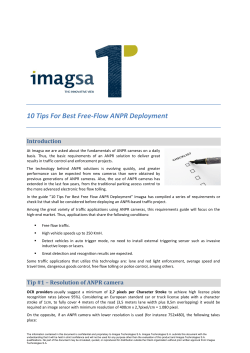 10 Tips For Best Free-Flow ANPR Deployment