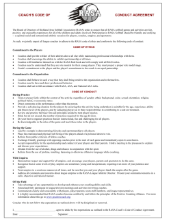 coach`s code of conduct agreement