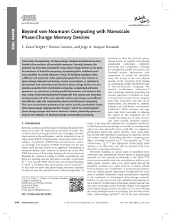Beyond vonNeumann Computing with Nanoscale PhaseChange