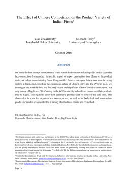 The Effect of Chinese Competition on the Product Variety of
