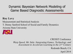 Dynamic Bayesian Network Modeling of Game Based