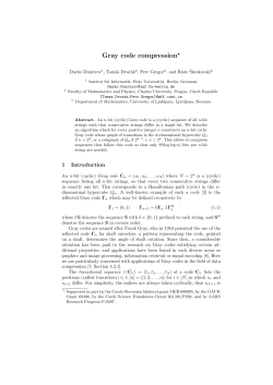 Gray code compression*