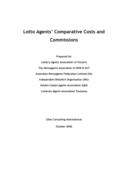 Lotto Agents` Comparative Costs and Commissions