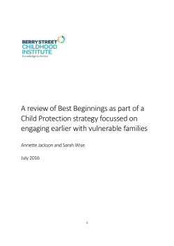 A review of Best Beginnings as part of a Child Protection strategy