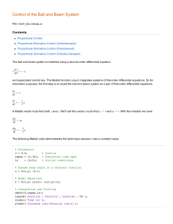 Control of the Ball and Beam System