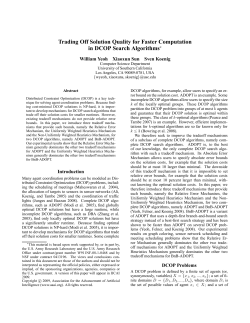 Trading Off Solution Quality for Faster Computation in DCOP Search