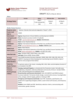 Shelter Cluster Draft Strategy 3 2 SOFTY