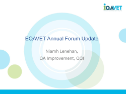EQAVET Annual Forum Update