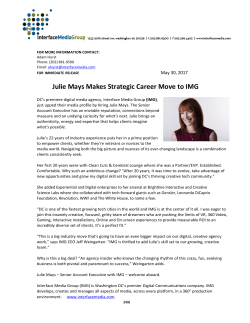 Julie Mays Makes Strategic Career Move to IMG