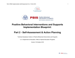 Implementation Blueprint: Part 2 - Self-Assessment and