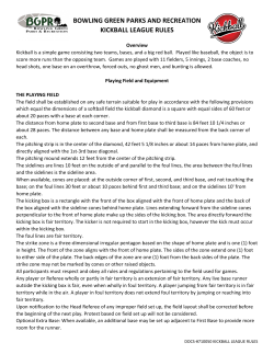 bowling green parks and recreation kickball league rules